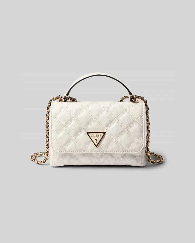 Guess Handtasche mit Label-Applikation Modell 'GIULLY II Offwhite