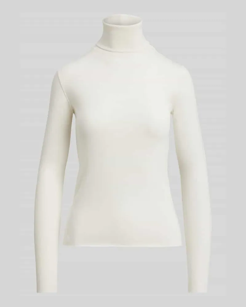 Ralph Lauren Slim Fit Rollkragenpullover aus Baumwoll-Lyocell-Mix Weiss