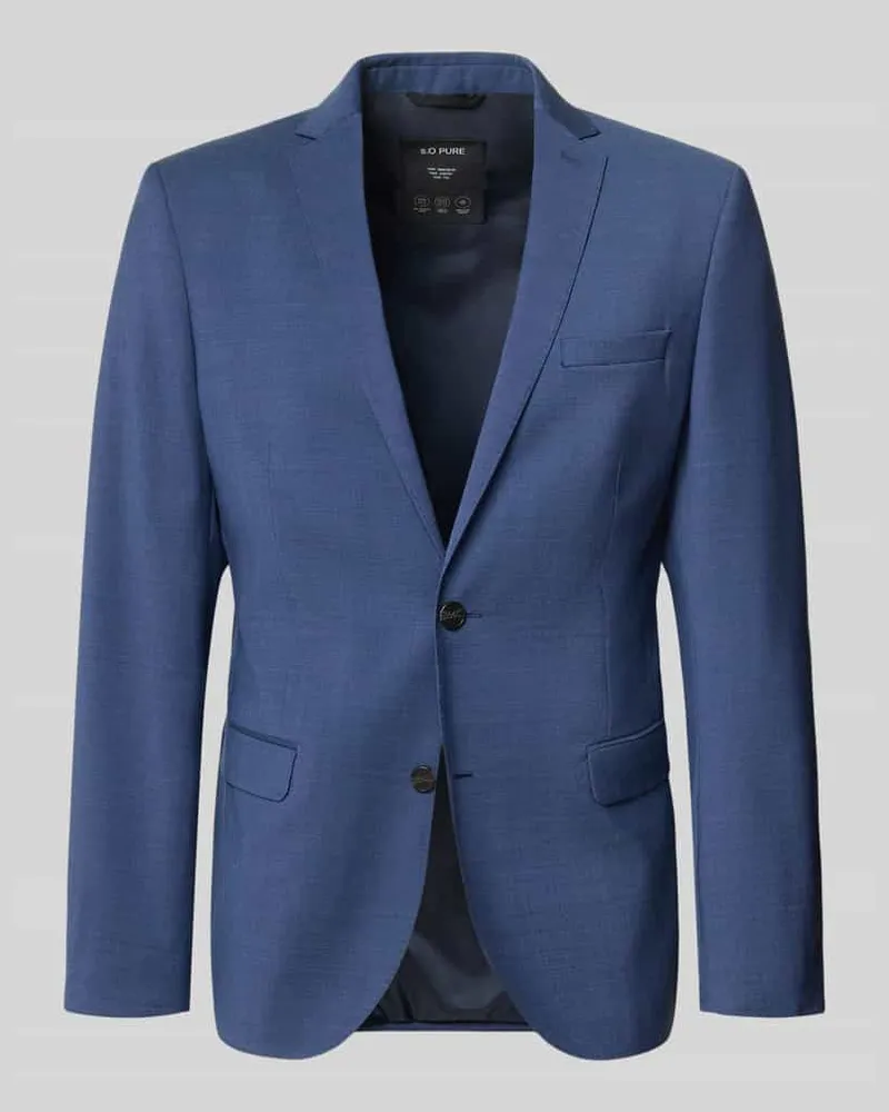 S.Oliver Slim Fit Sakko aus reiner Wolle Modell 'SO PURE Marine