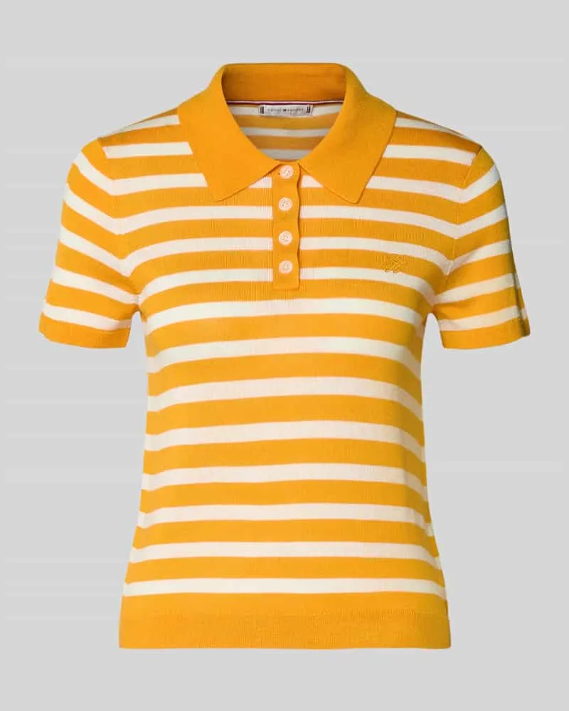Tommy Hilfiger Regular Fit Poloshirt aus Lyocell-Seiden-Mix Terra