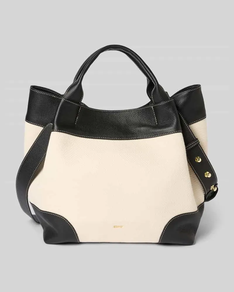 Abro Shopper mit Label-Applikation Modell 'ESSENTIAL Black
