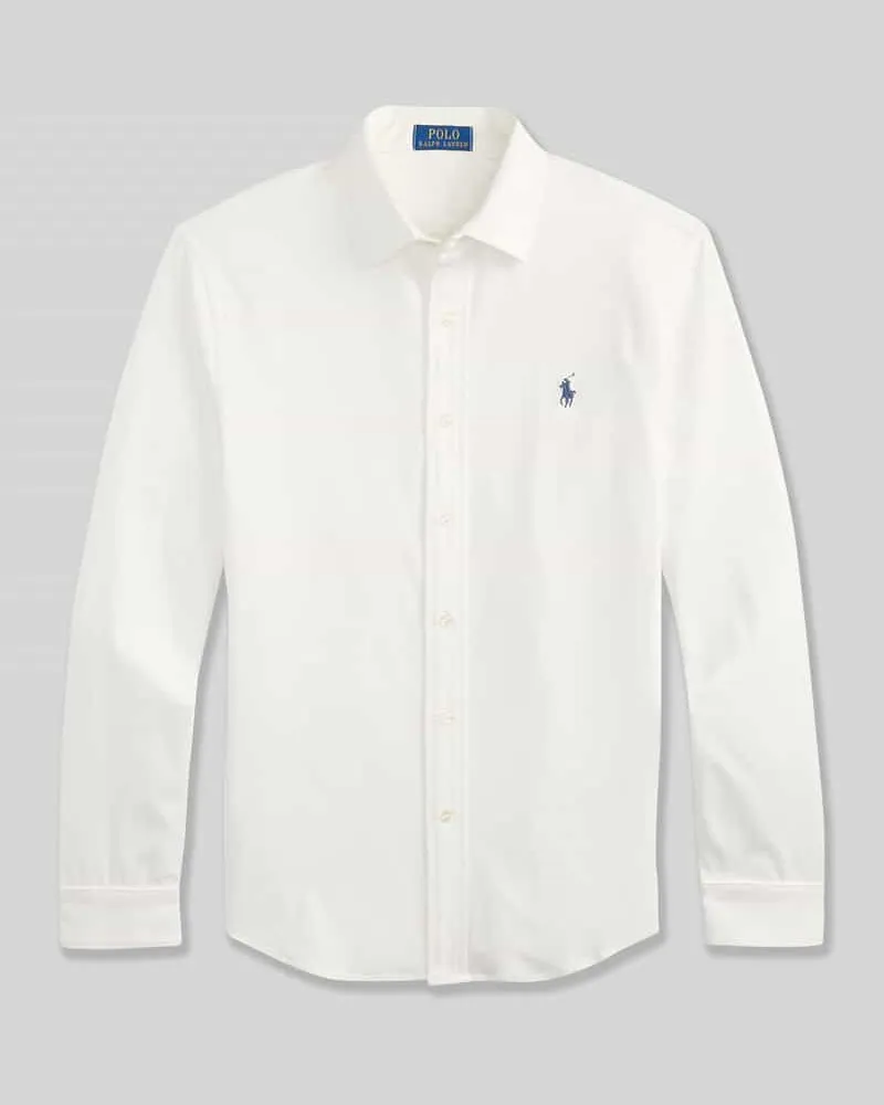 Ralph Lauren Slim Fit Freizeithemd mit Logo-Stitching Weiss