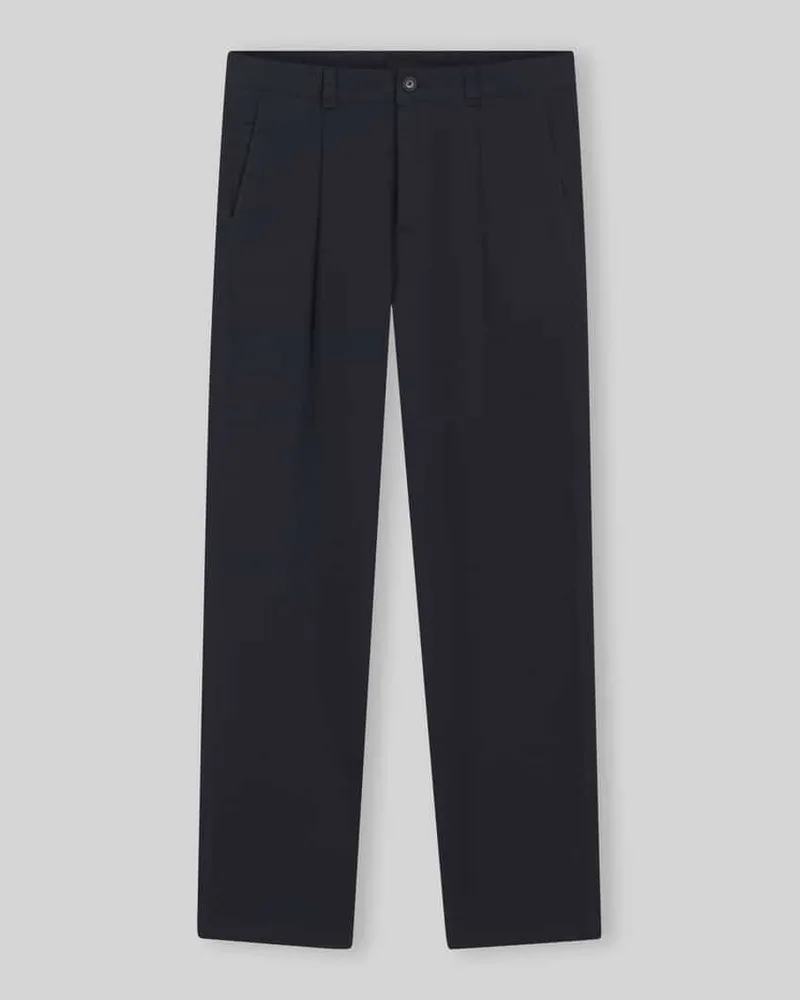 HUGO BOSS Straight Fit Chino aus Baumwoll-Mix Modell ''CHINO_ST_PLEATED_1 Marine