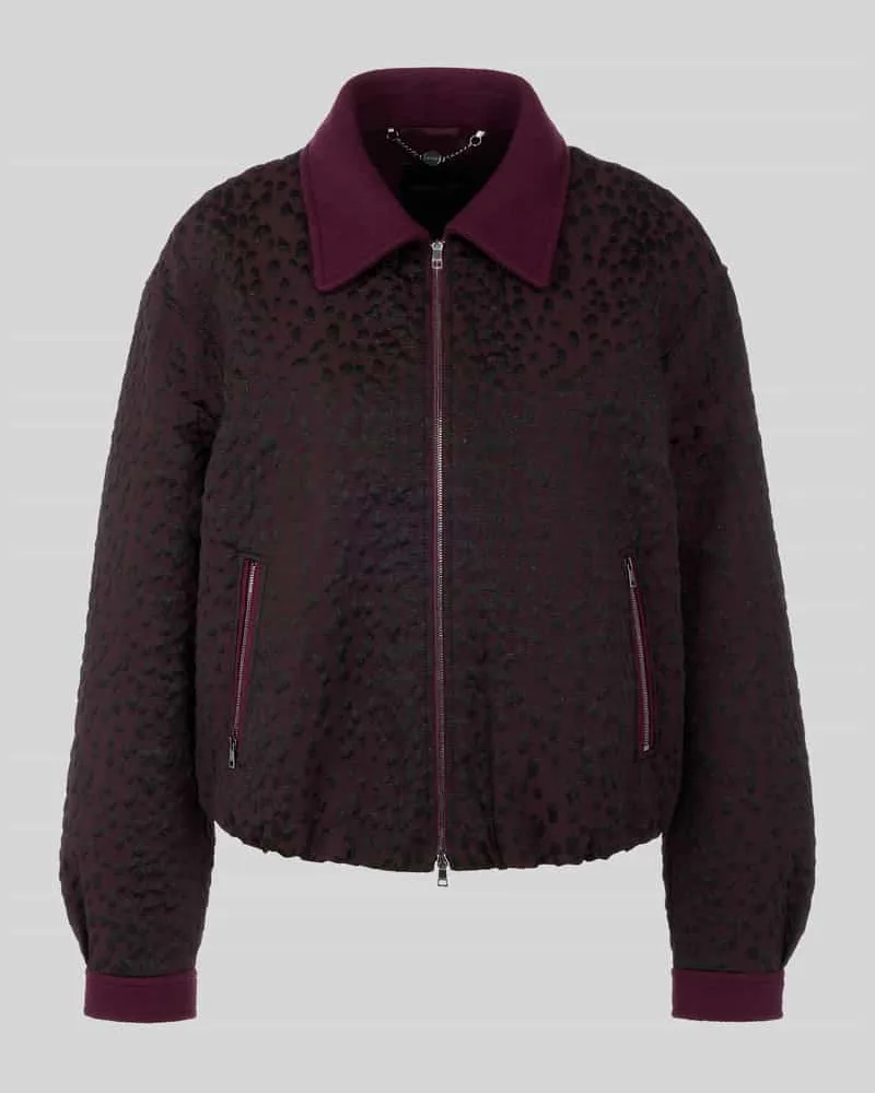 Marc Cain Bomberjacke mit Zweiwege Reißverschluss Bordeaux