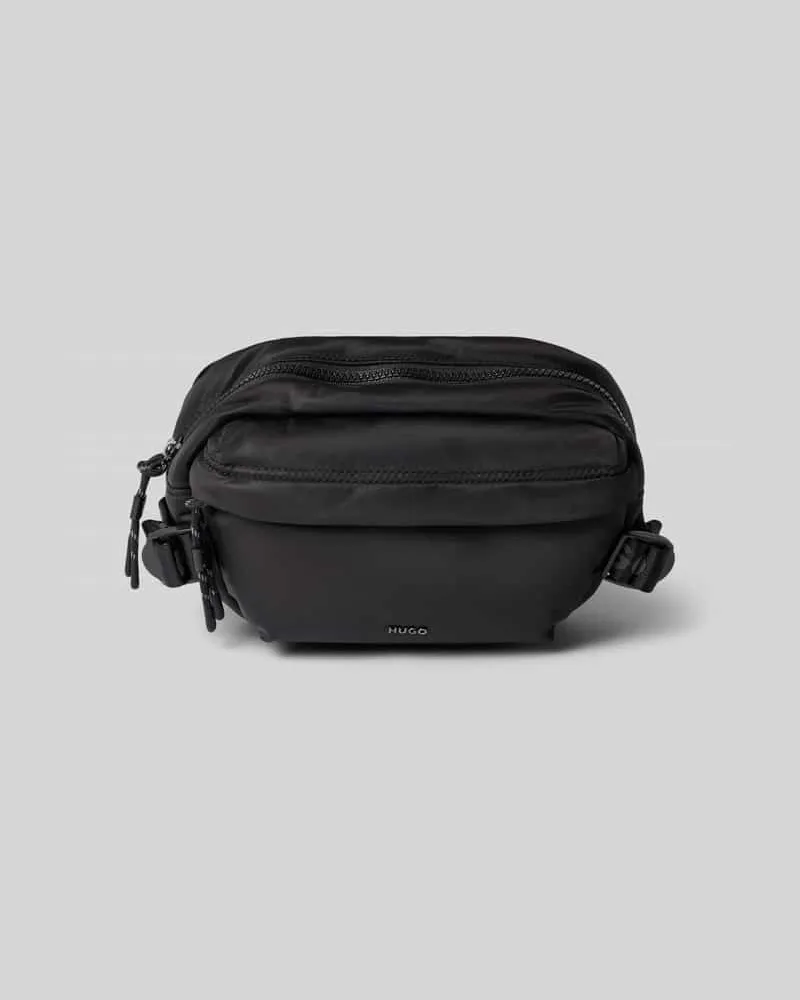 HUGO BOSS Bauchtasche mit Label-Detail Modell 'AYDEN_New_WAISTBAG Black