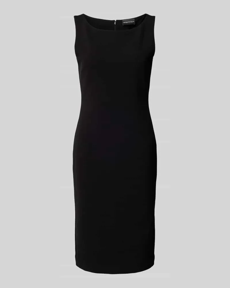 Emporio Armani Knielanges Kleid mit Strukturmuster Black