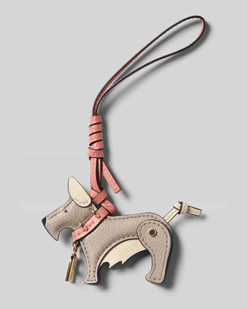 Furla Anhänger aus echtem Leder Modell 'ALLEGRA SCHNAUZER Mittelgrau