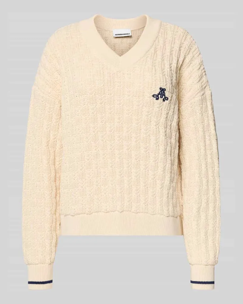 Armedangels Loose Fit Strickpullover aus reiner Baumwolle Modell 'CAARLAS STRUCTURE Offwhite