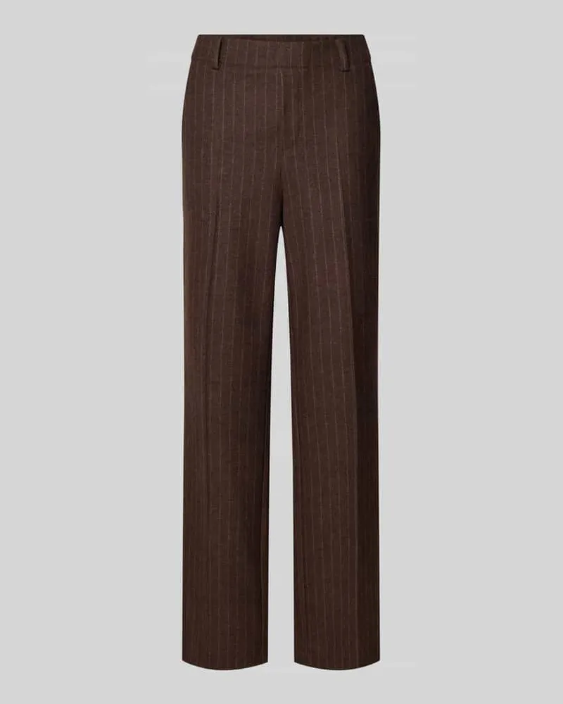SteHmann Stoffhose mit französischen Eingrifftaschen Modell 'Fenja Schoko