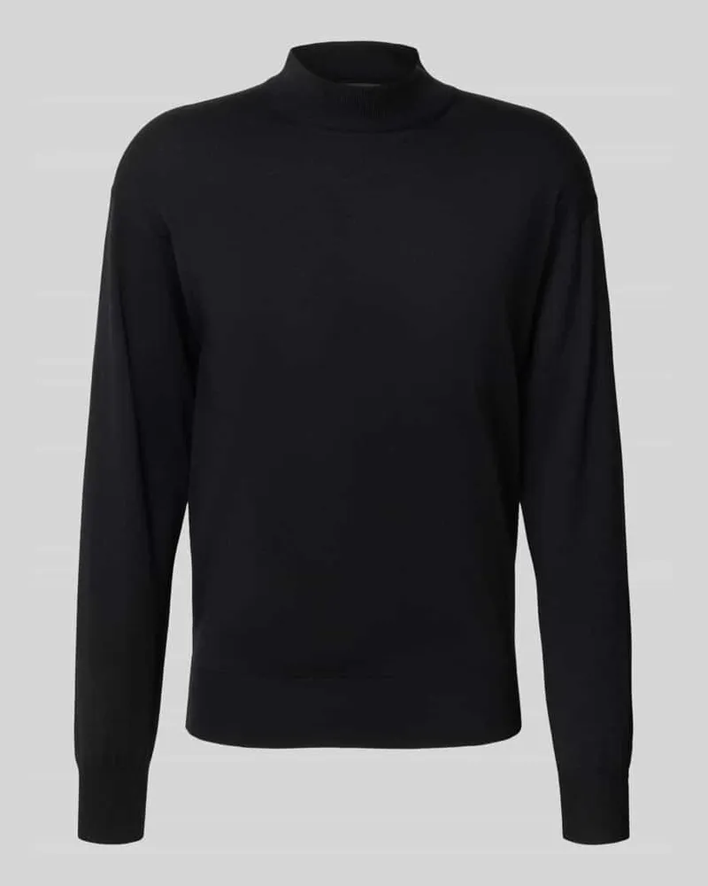Scotch&Soda Strickpullover mit gerippten Abschlüssen Black