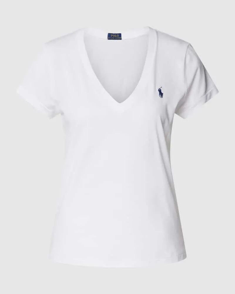 Ralph Lauren T-Shirt mit Label-Stitching Weiss