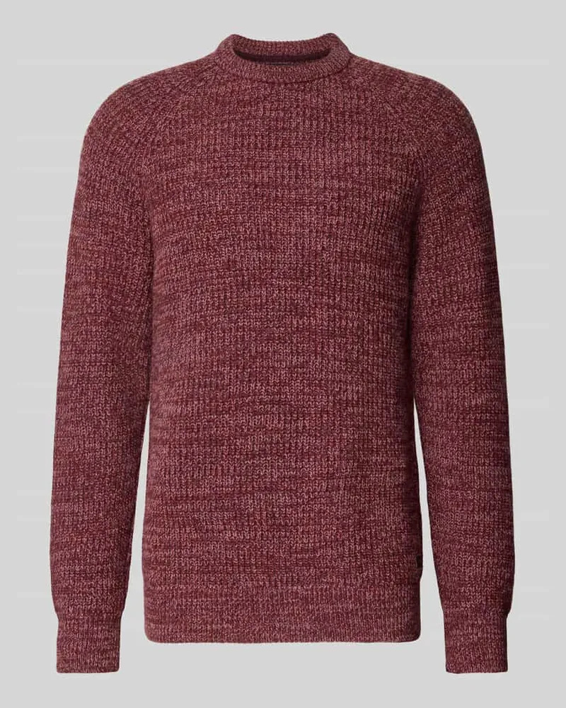 Barbour Strickpullover aus reiner Baumwolle Modell ' HORSEFORD Rot