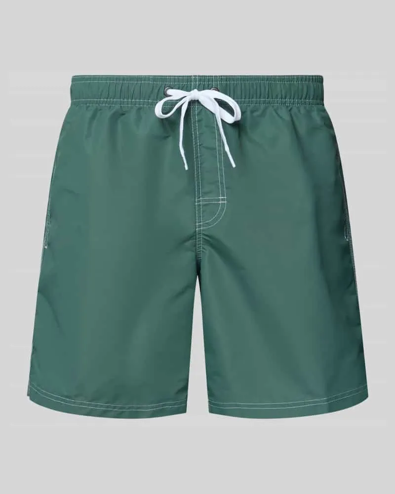 Sundek Badehose mit elastischem Bund Modell 'UNI SHORTS NEON Dunkelgruen