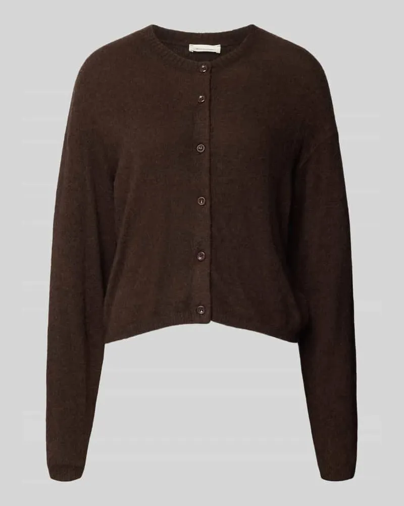 American Vintage Regular Fit Cardigan aus Baumwoll-Mix Modell 'OUITY Schoko