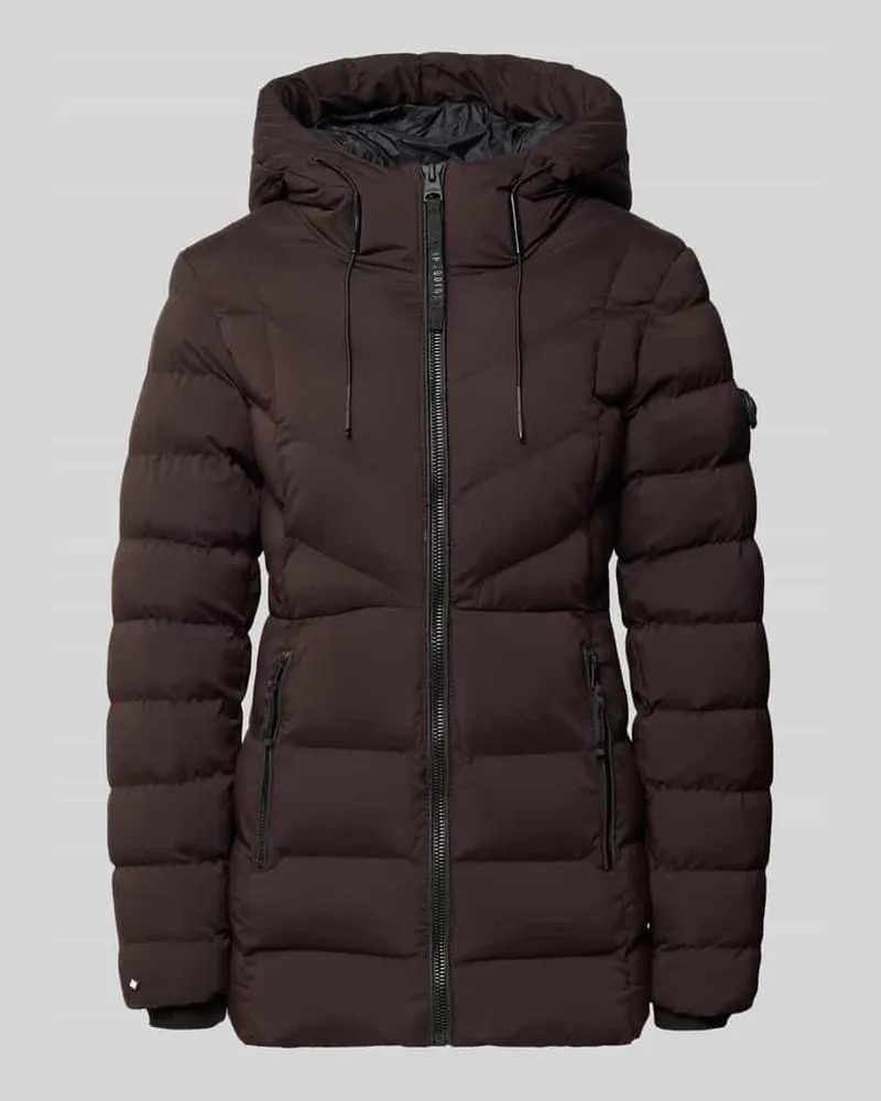 khujo Steppjacke mit Reißverschluss Modell 'Skye Dunkelbraun