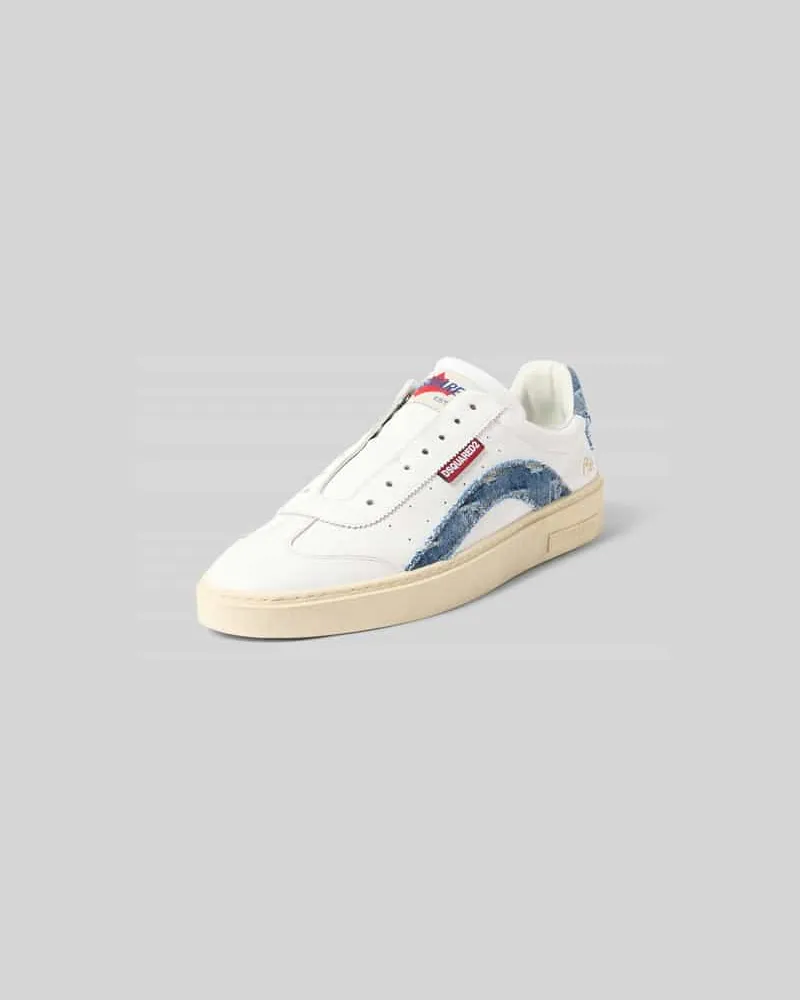 Dsquared2 Sneaker mit Kontrastbesatz aus Denim Hellblau