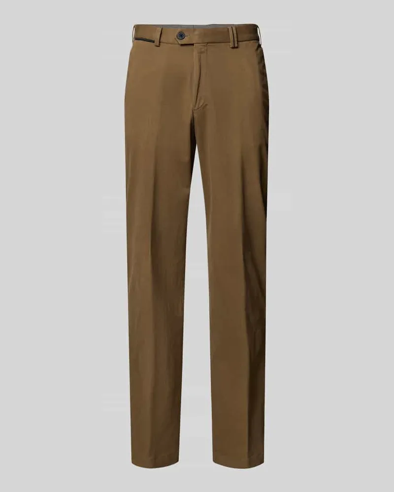 Hiltl Regular Fit Stoffhose mit Bügelfalten Modell 'Peaker Taupe