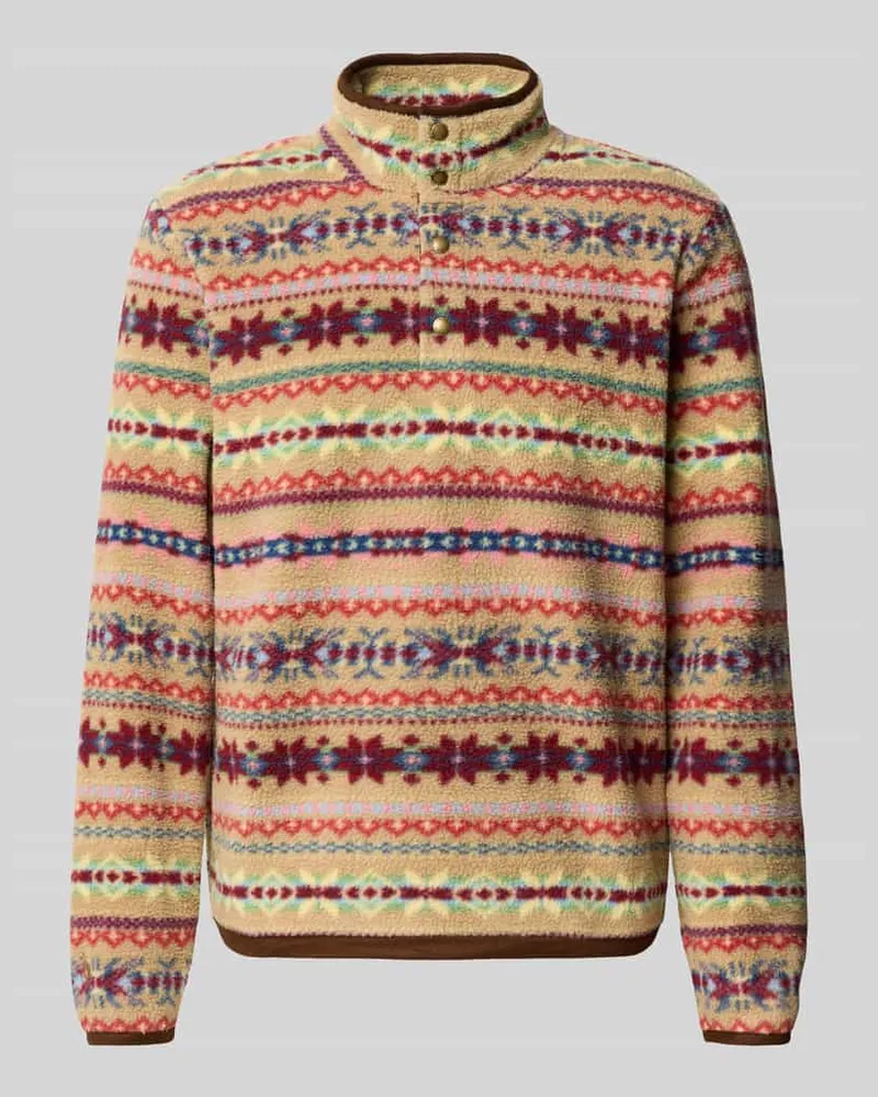 Ralph Lauren Sweatshirt mit Stehkragen Camel
