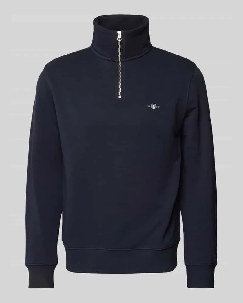 Gant Sweatshirt mit Label-Stitching Marine