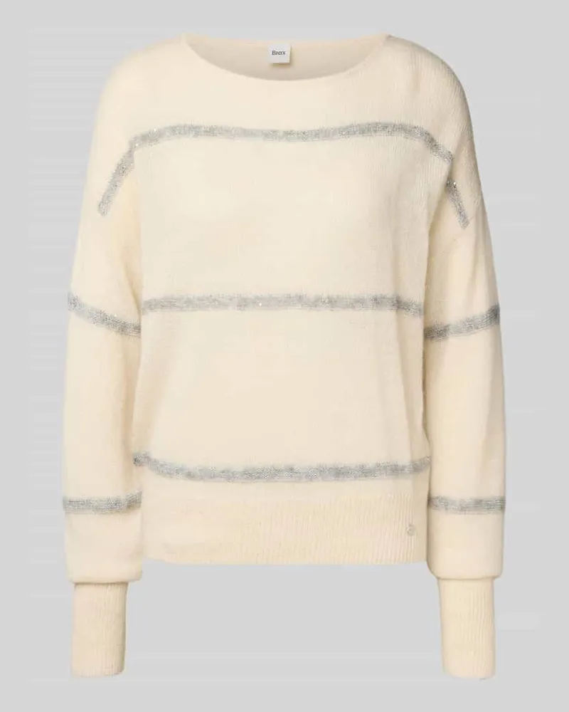 Brax Strickpullover mit Label-Detail Modell 'LISA Offwhite