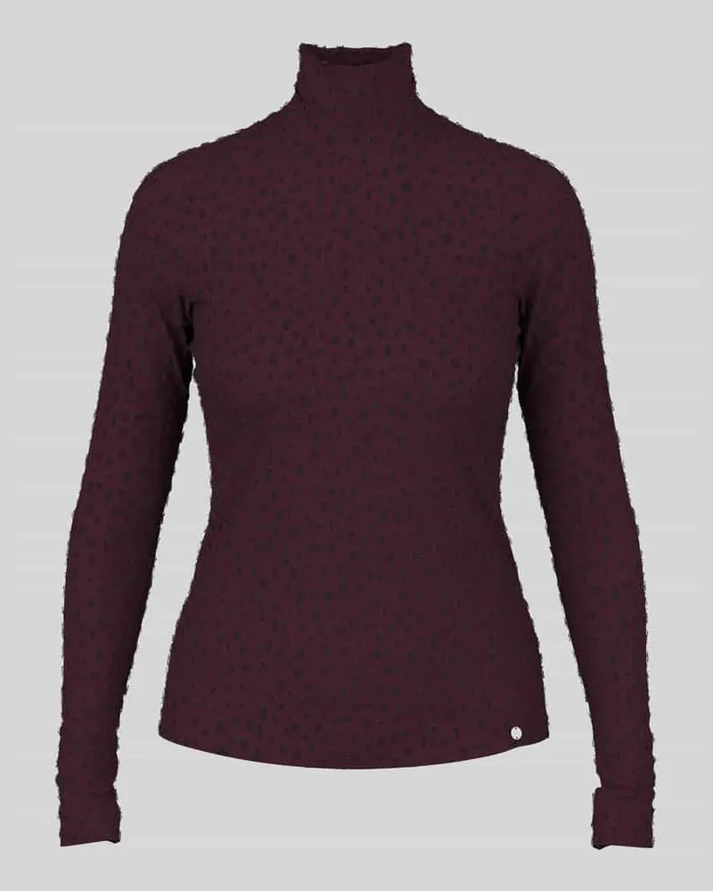 Marc Cain Langarmshirt mit Mock Neck Bordeaux