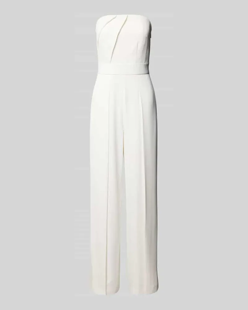 COMMA Jumpsuit im Off-Shoulder-Look mit gelegten Falten Weiss