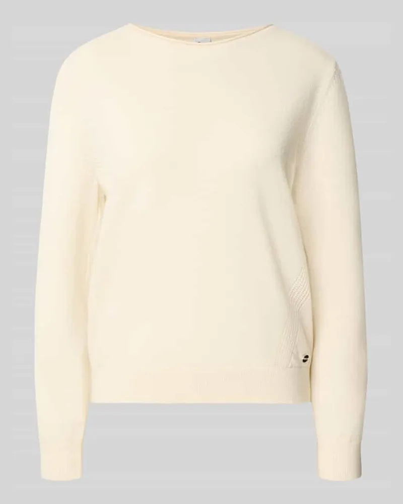 Brax Regular Fit Pullover aus Schurwoll-Kaschmir-Mix Modell 'Lisa Offwhite