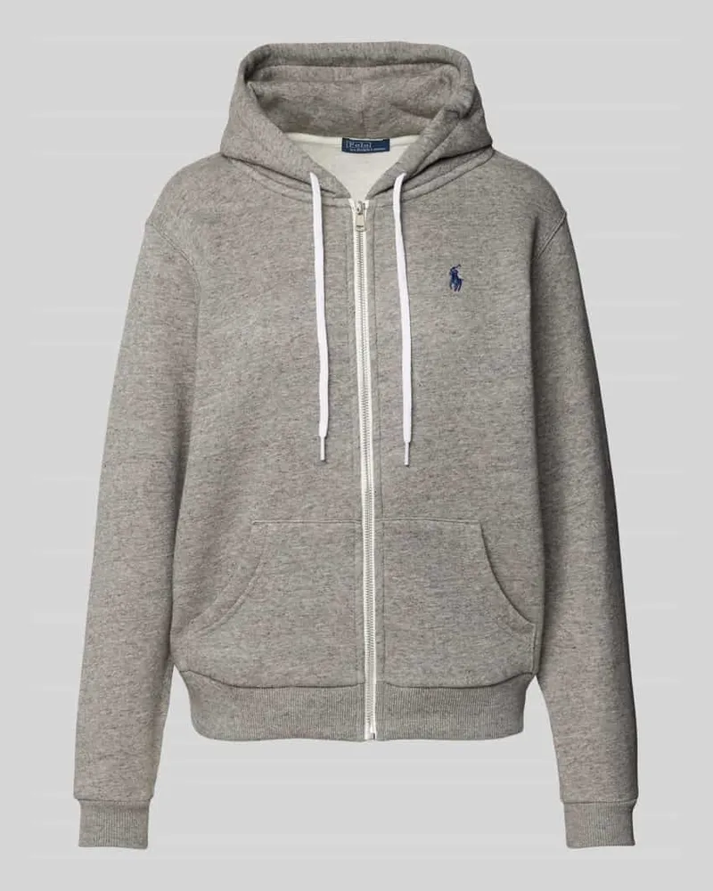 Ralph Lauren Sweatjacke mit Logo-Stitching Mittelgrau
