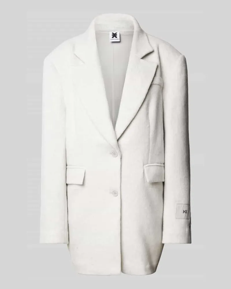 Karo Kauer Blazer mit Pattentaschen Hellgrau
