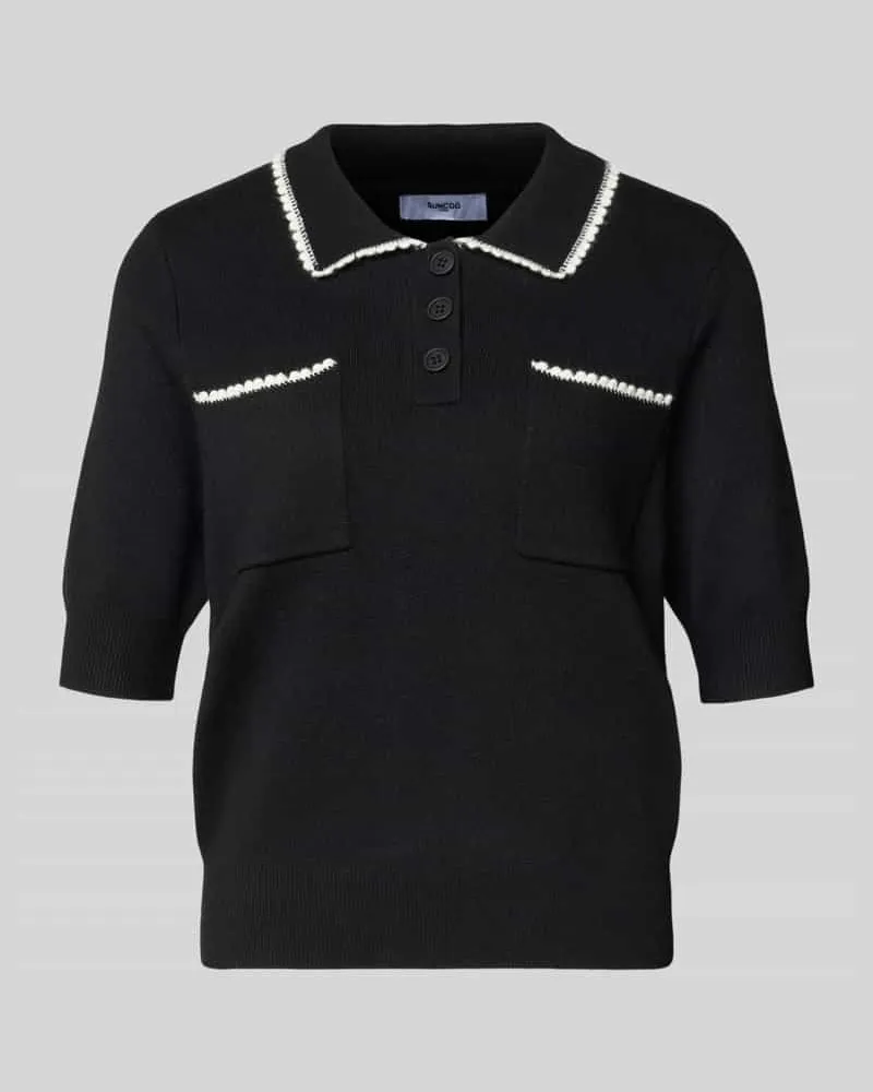 Suncoo Regular Fit Poloshirt mit Brusttaschen Modell 'POLKA Black