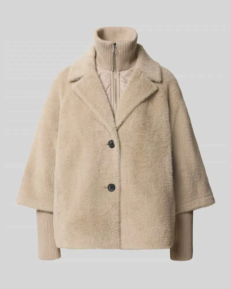 Tom Tailor Regular Fit Webpelzjacke im 2-in-1-Look Hellgrau