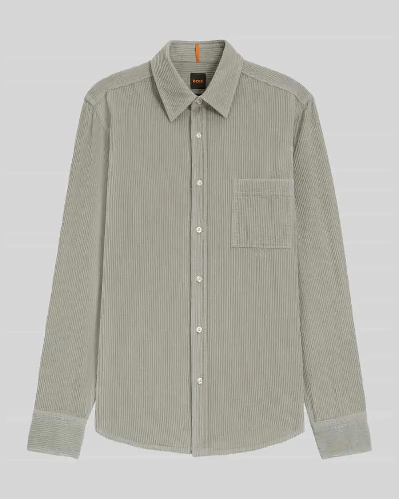 HUGO BOSS Regular Fit Freizeithemd aus reiner Baumwolle Mint