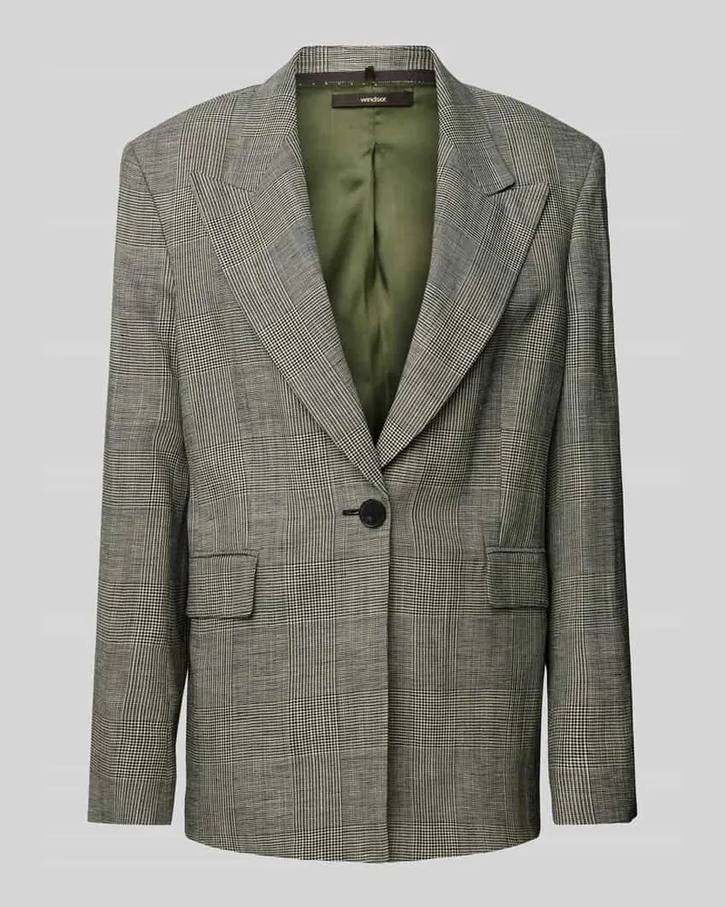 windsor. Blazer aus Viskose-Leinen-Mix Mittelgrau