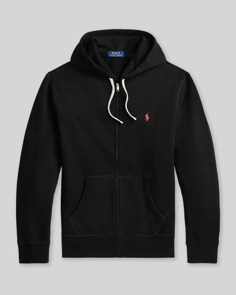 Ralph Lauren Regular Fit Sweatjacke aus Baumwoll-Mix Black