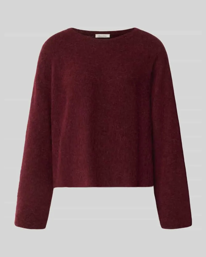 American Vintage Strickpullover aus Alpaka-Leinen-Mix Modell 'VITOW Bordeaux