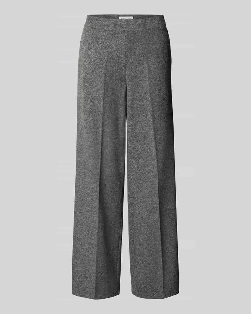 Marc O'Polo Wide Leg Anzughose aus Baumwoll-Mix Mittelgrau