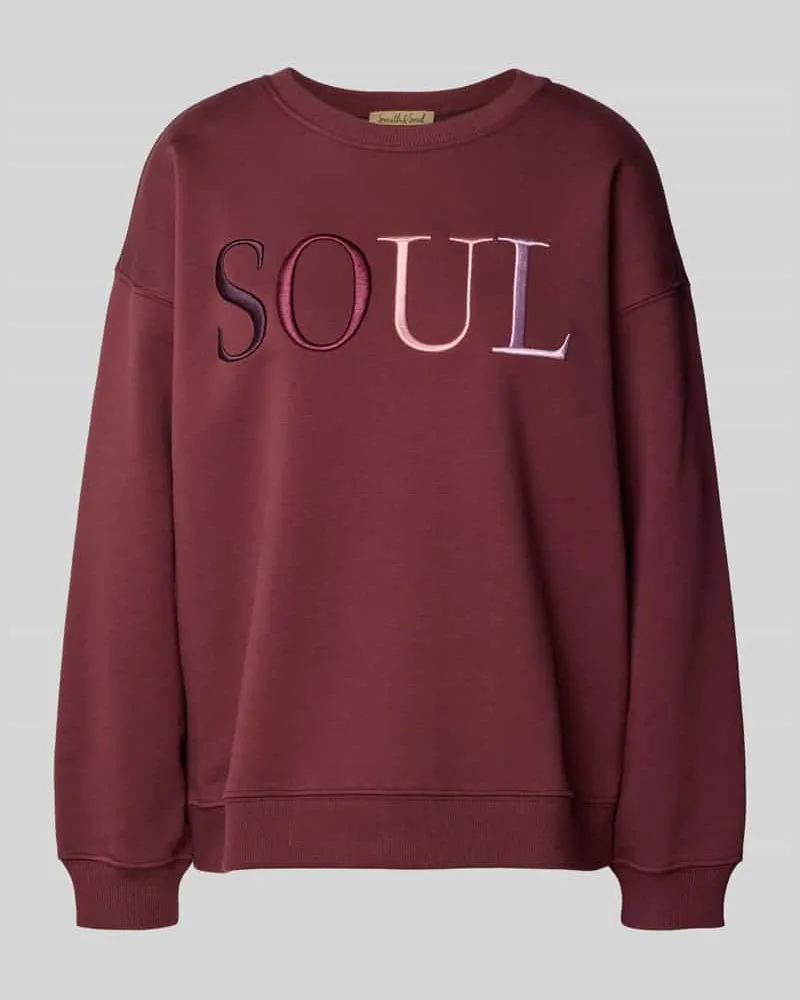 Smith & Soul Sweatshirt mit Stitching und Rundhalsausschnitt Bordeaux