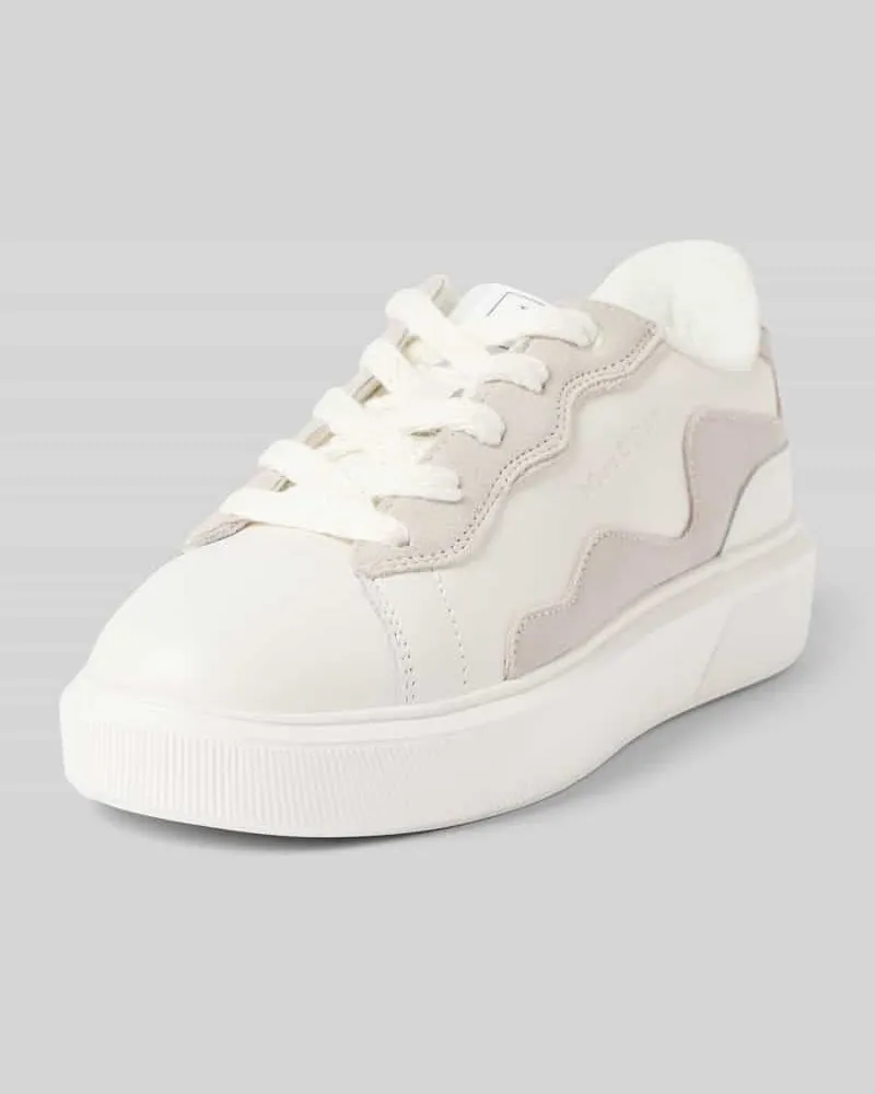 Marc O'Polo Low Top Sneaker aus edlem Rindleder Weiss
