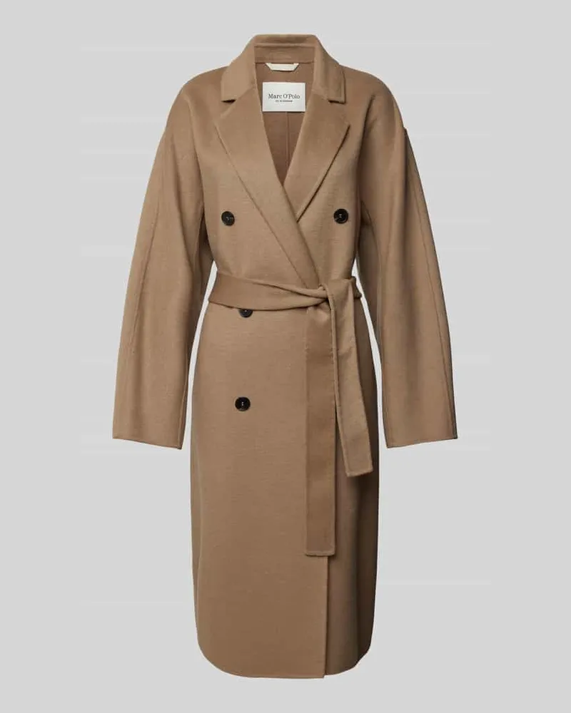 Marc O'Polo Regular Fit Wollmantel aus Doubleface-Wolle-Mix Camel