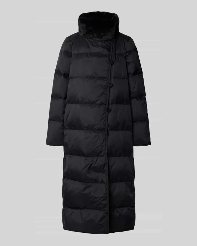 Emporio Armani Daunenmantel mit Knopfleiste Black