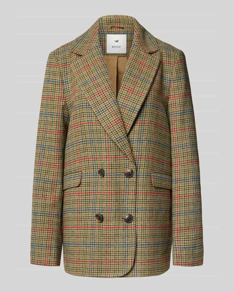Mustang Regular Fit Blazer mit Knopfverschluss Modell 'MARLOW Mittelbraun