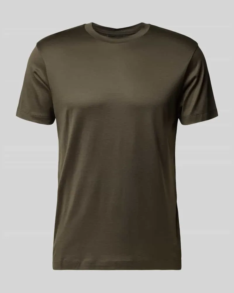 Emporio Armani T-Shirt mit geripptem Rundhalsausschnitt Black
