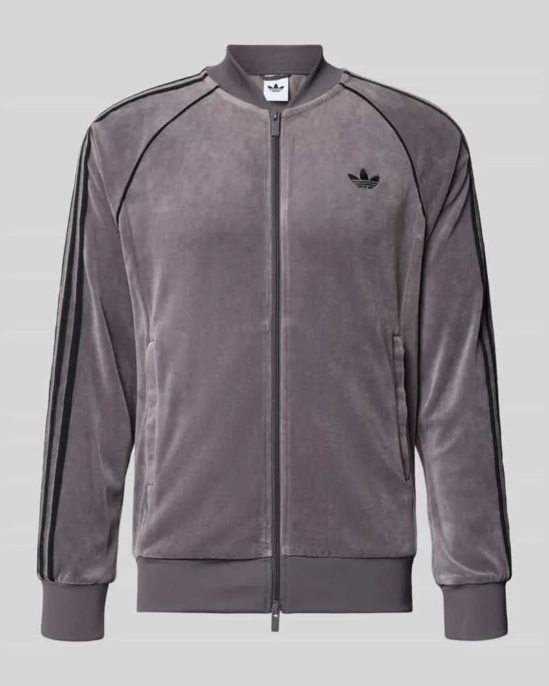adidas Sweatjacke mit Reißverschluss Anthrazit