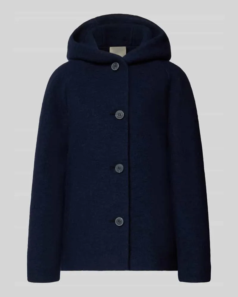 Fuchs Schmitt Regular Fit Jacke aus Woll-Mix mit Kapuze Marine
