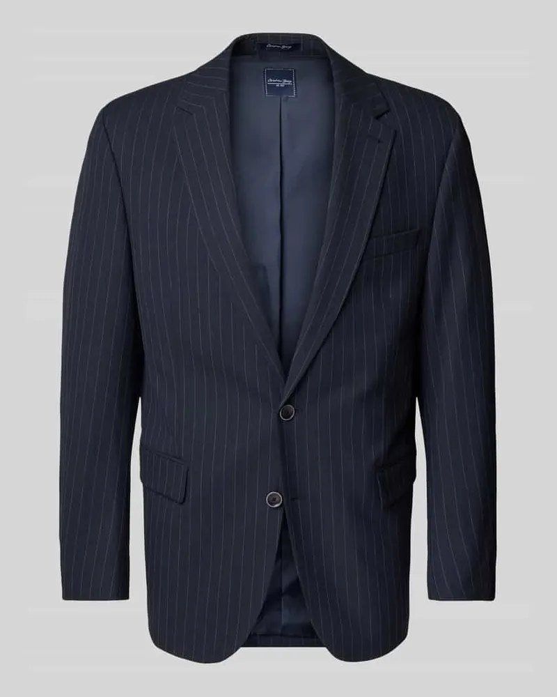Christian Berg Slim Fit 2-Knopf-Sakko mit Viskose-Anteil Blau