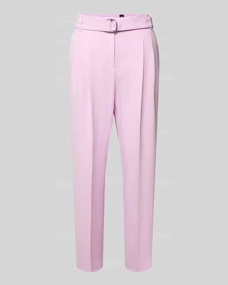 HUGO BOSS Regular Fit Schmale Hose mit Gürtel Modell 'TAPIAH Pink