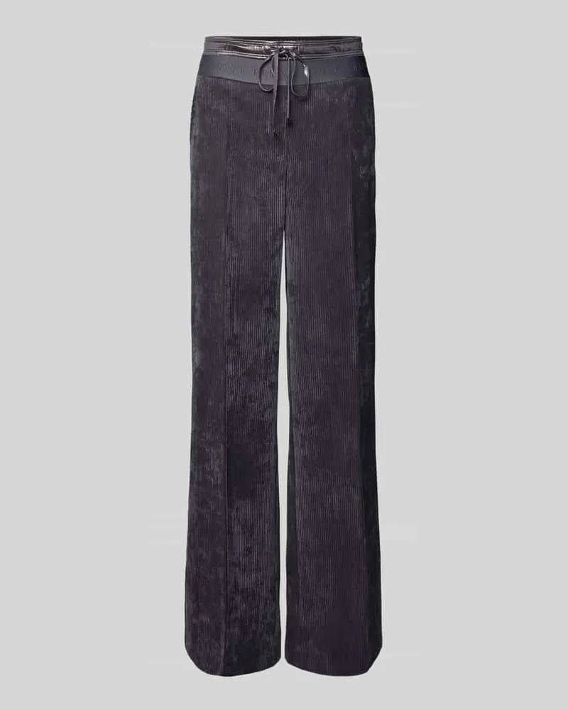 Cambio Loose Fit Cordhose mit Bundfalten Modell 'AVA DOUBLE JOGG Rauchblau