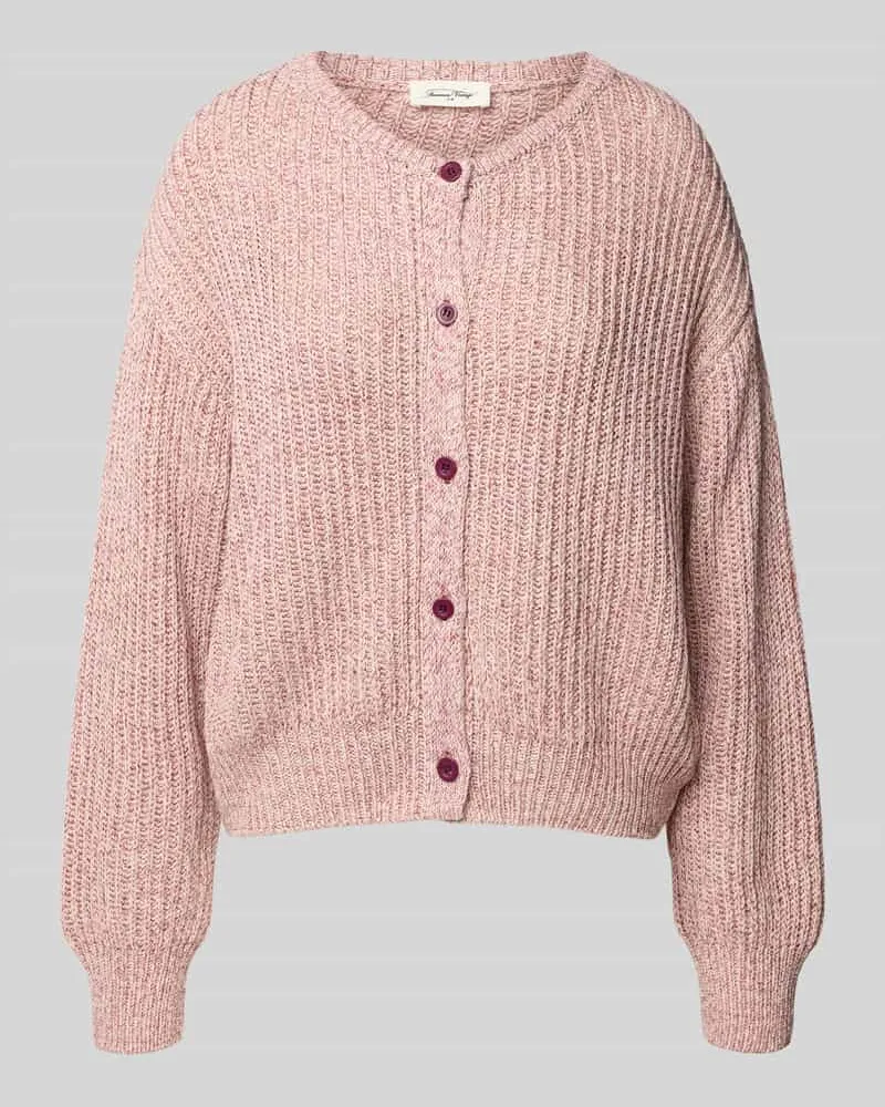 American Vintage Strickpullover mit Knopfleiste Modell 'TOBAY Flieder