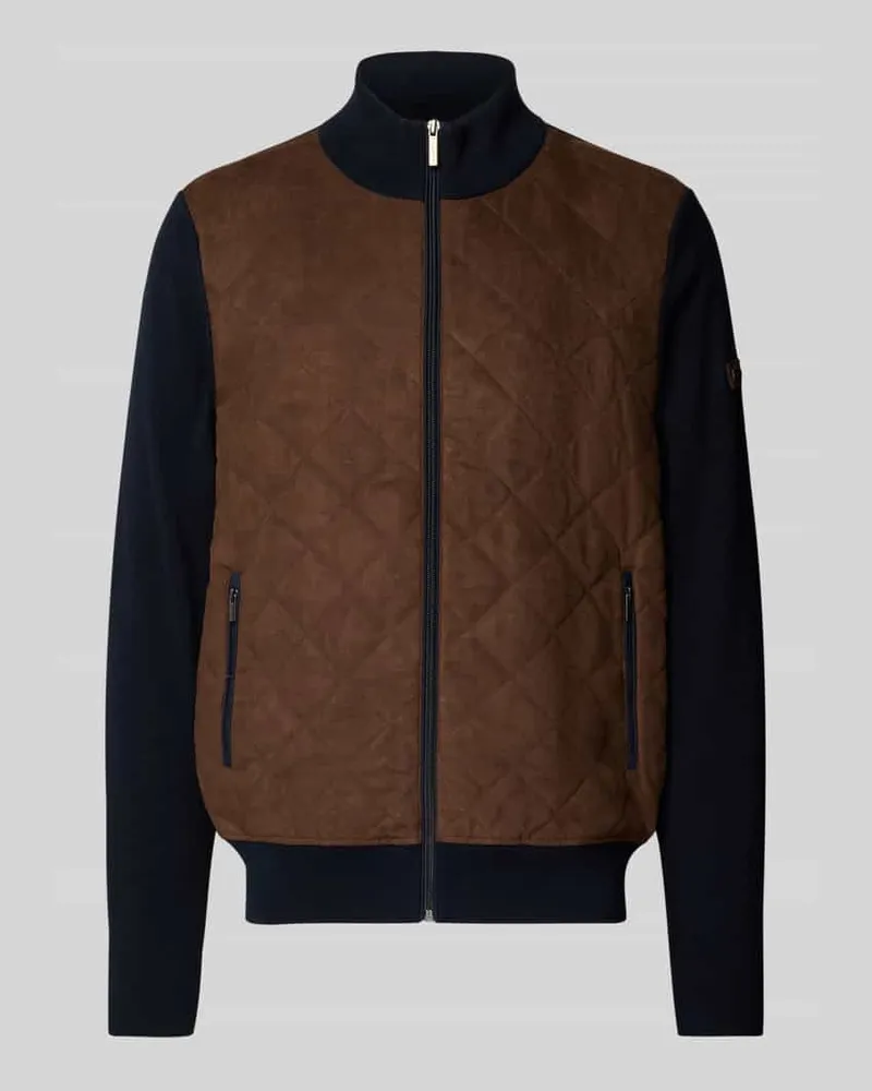 Bugatti Jacke mit Reißverschlusstaschen Marine