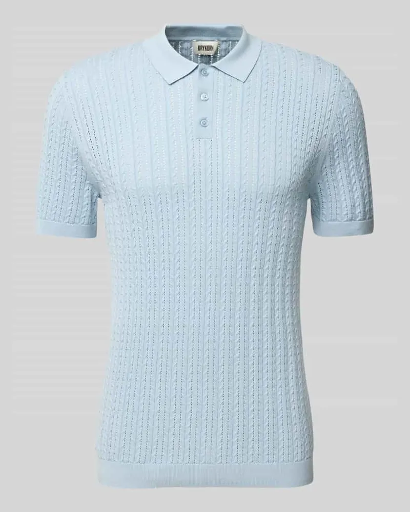 Drykorn Slim Fit Poloshirt mit Knopfleiste Modell 'TRITON Hellblau